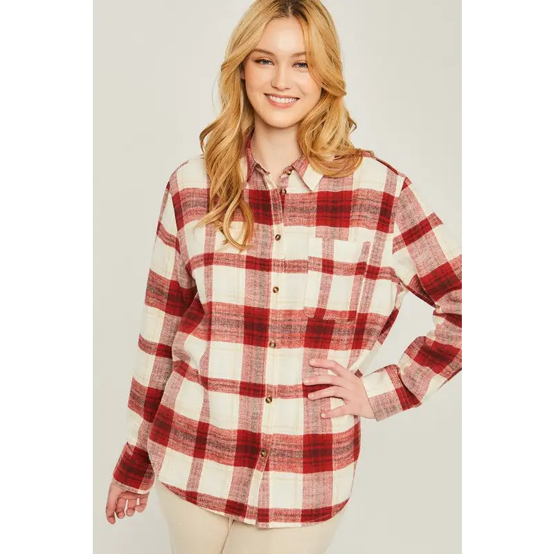 Women's Flannel Top Shirt