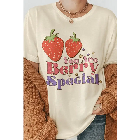 You Are Berry Special Retro Graphic Tee Natural Graphic Tee